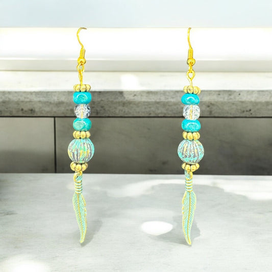 Ocean Feather Earrings