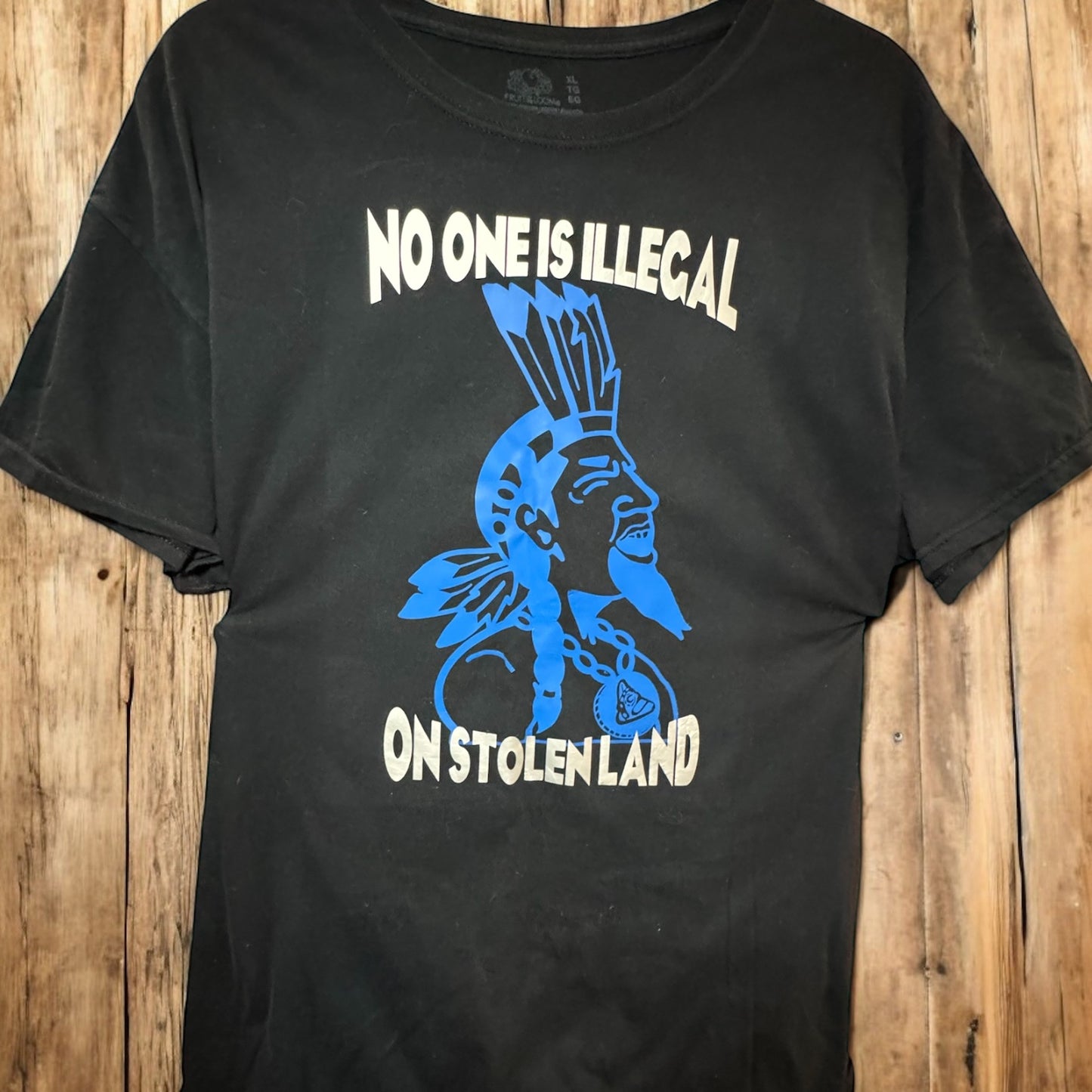 No One is Illegal on Stolen Land-Taino Yucahu tee