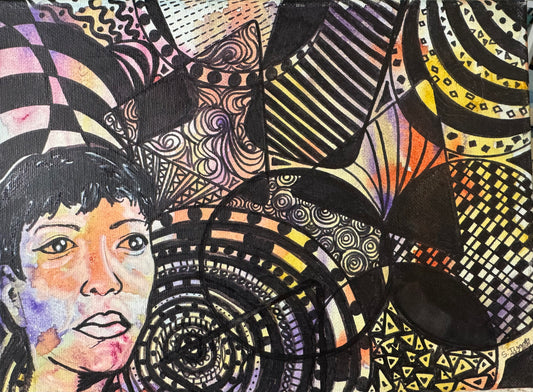 “Pattern Recognition” – 9x12 Mixed Media Original (2015)