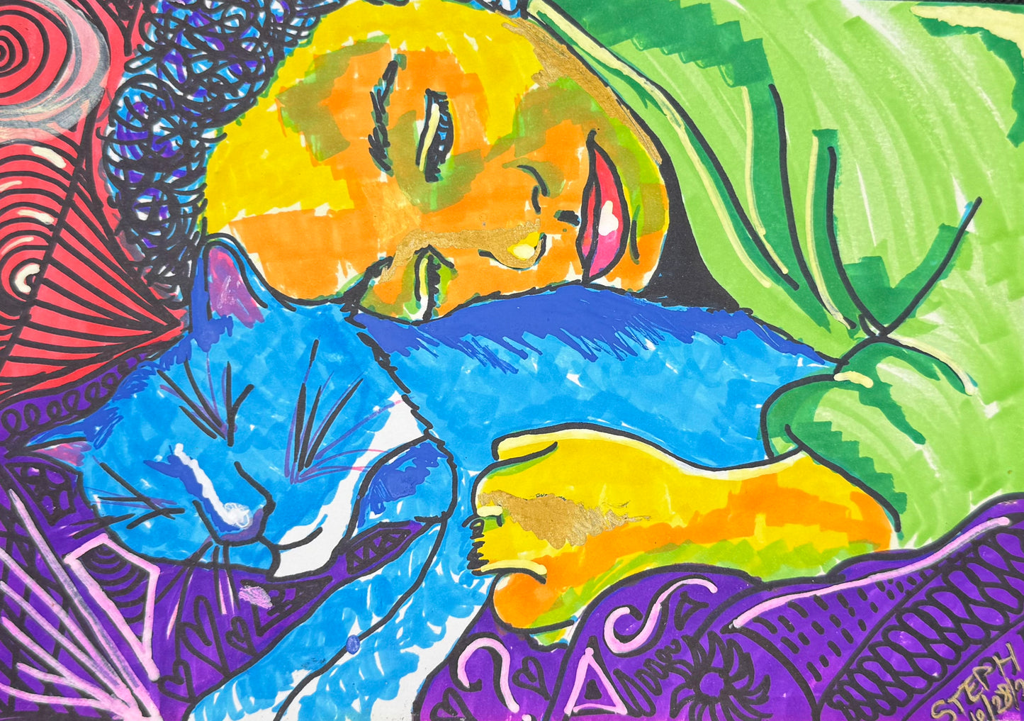 “Safe Together” – 7x10 Ink on Paper (2021)