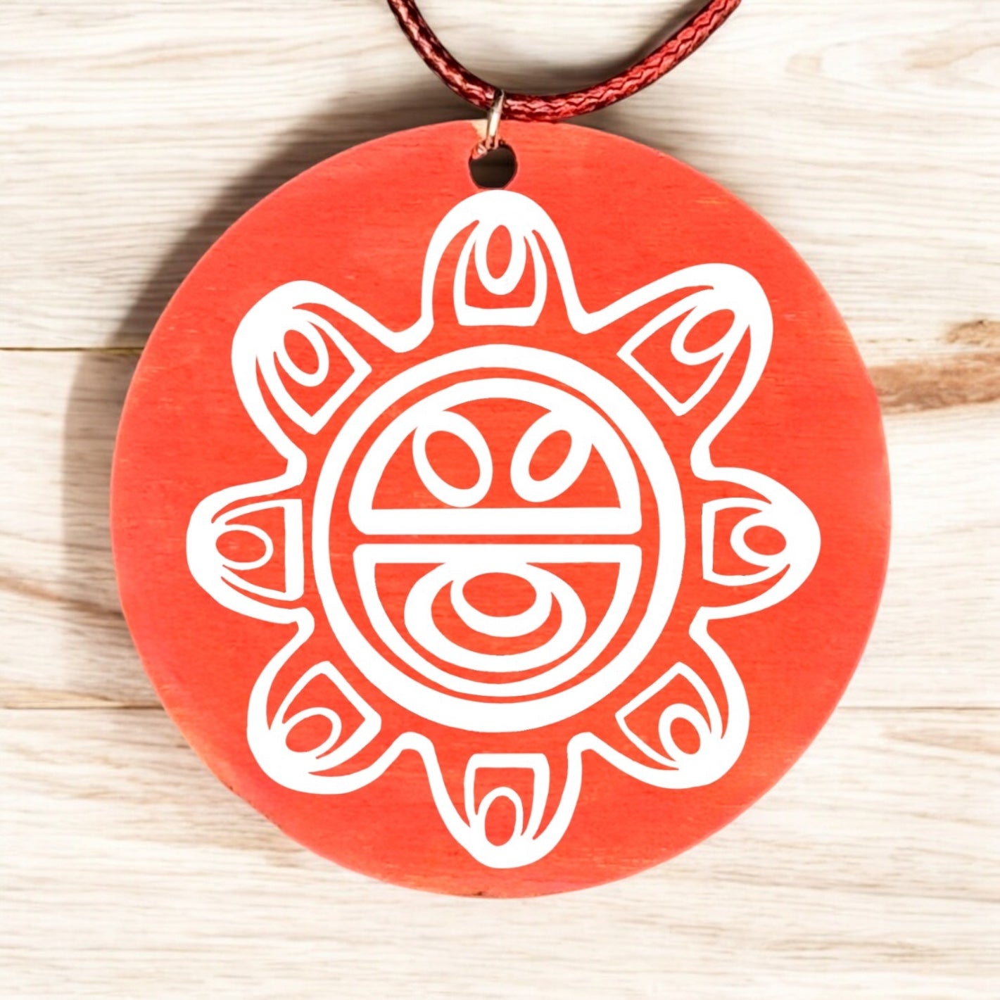 (“Guey/ Sun God” Taino petroglyph pendant necklace