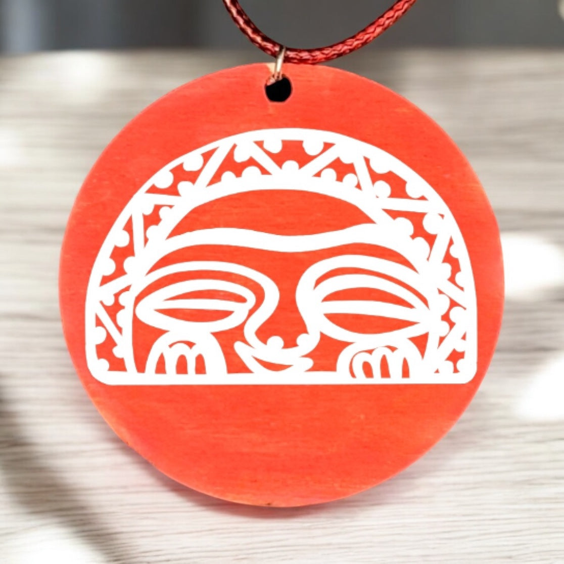 “Diosa Luna/ Moon Goddess” Taino petroglyph pendant necklace