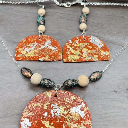 Gilded Earth Half-Circle Jewelry Set