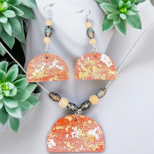 Gilded Earth Half-Circle Jewelry Set