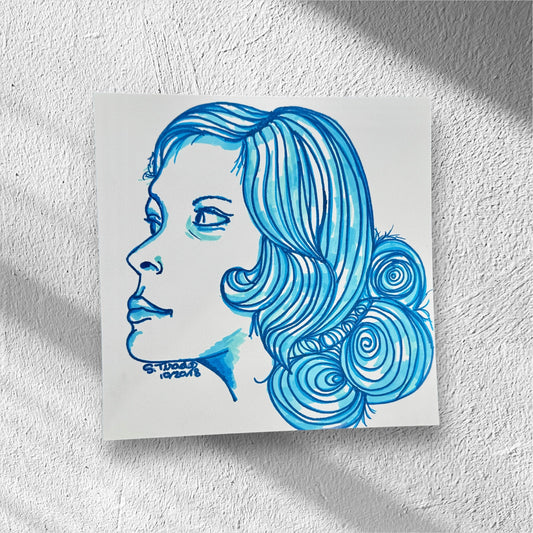 “Matices de Mujer” – 7x7 Ink on Paper (2018)