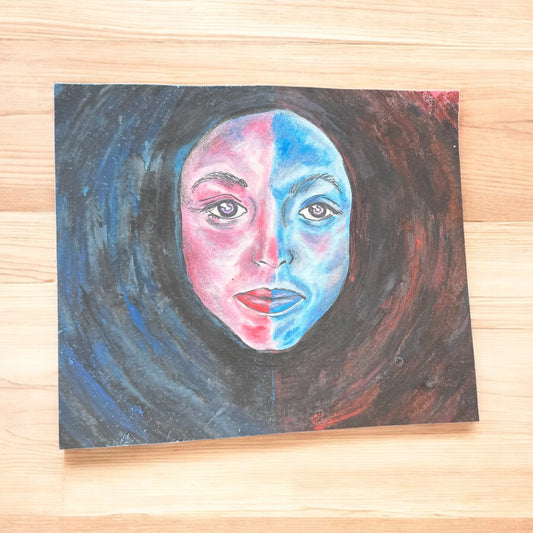 “Split in Silence” – 6.5 x 7.5 Colored Pencil & Ink on Paper (2015)