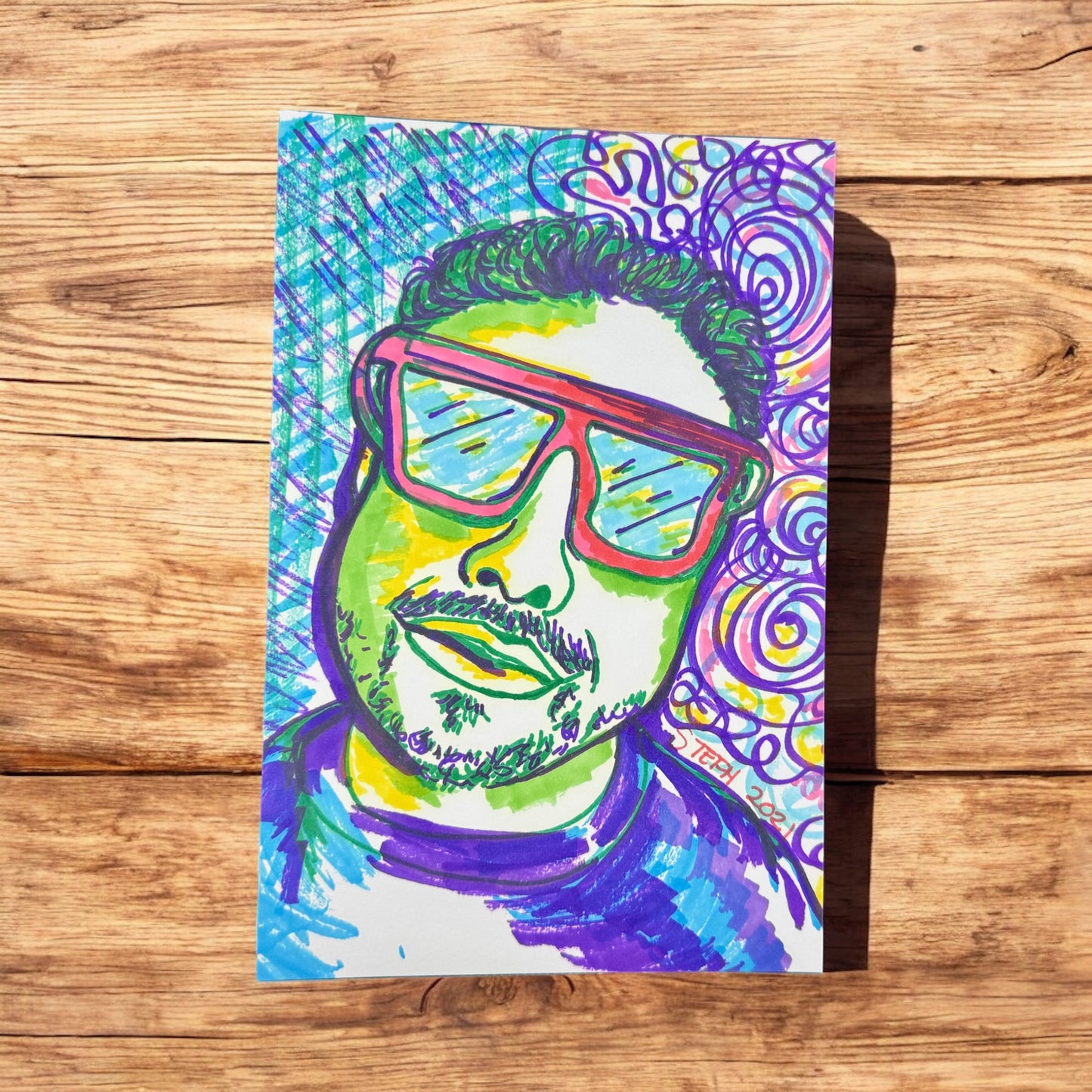 “Neon Cool” – 9x6 Ink on Paper (2021)
