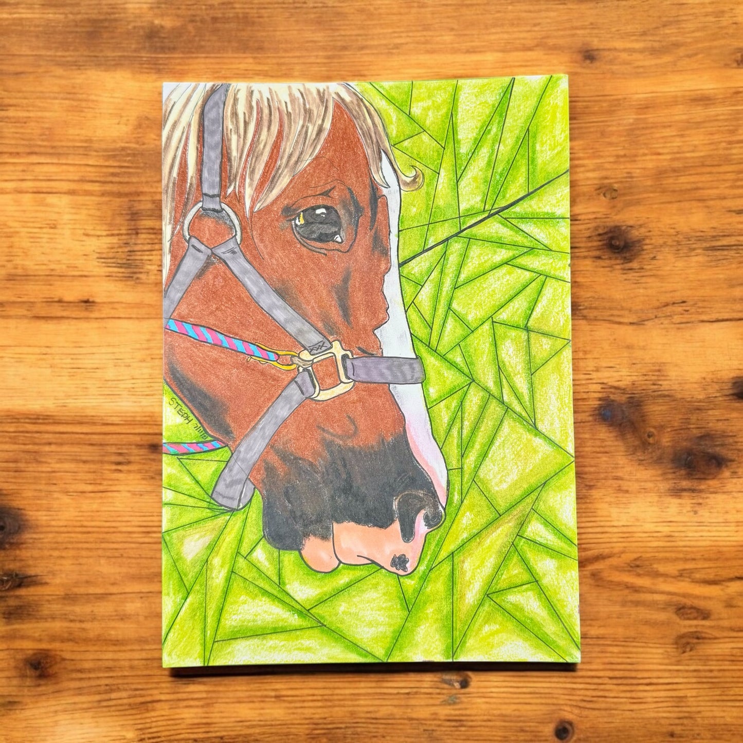 “Gentle Strength” – 7x10 Colored Pencil and Ink on Paper (2021)