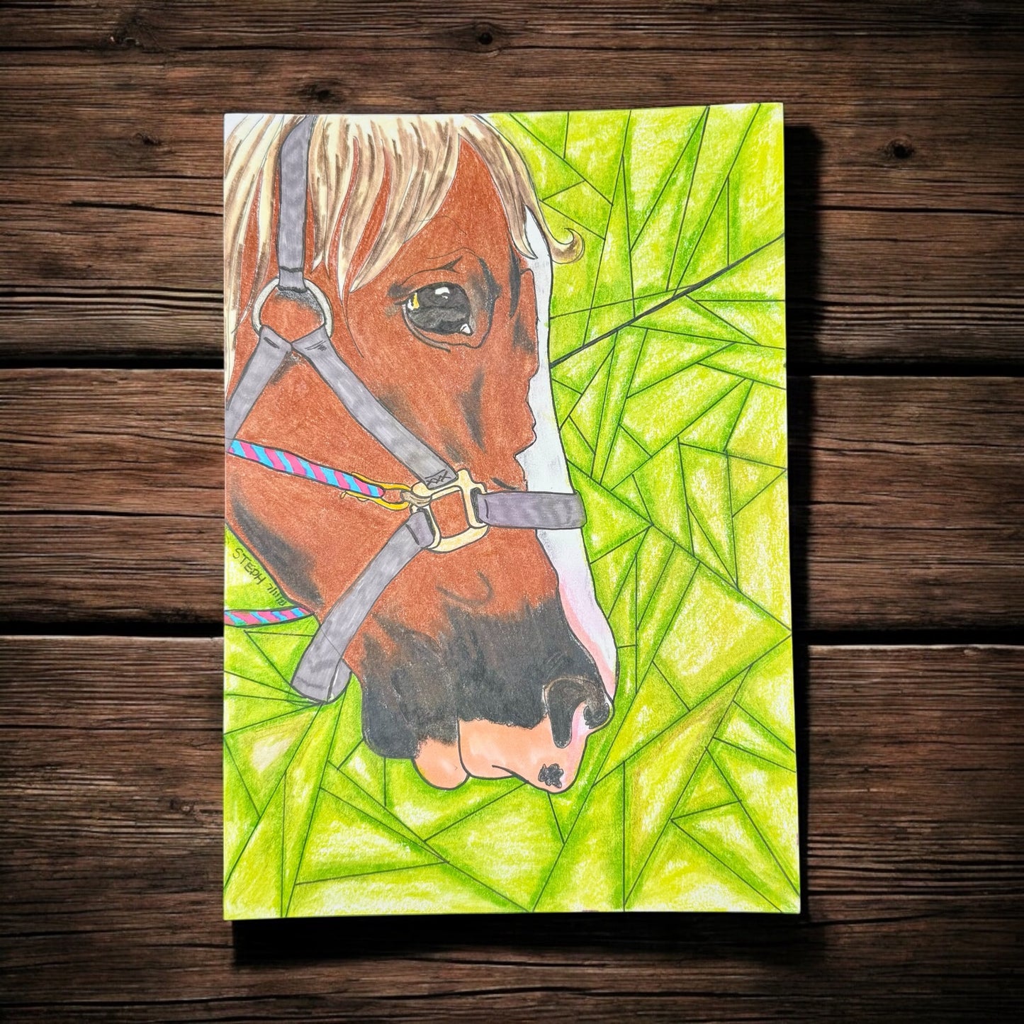 “Gentle Strength” – 7x10 Colored Pencil and Ink on Paper (2021)