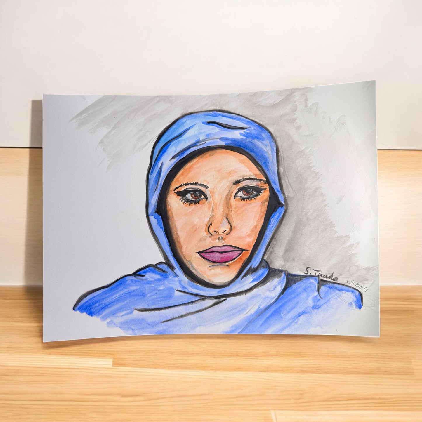 “Veil” – 9x12 Watercolor on Paper (2019)