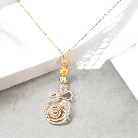 Heart of Light Spiral Necklace