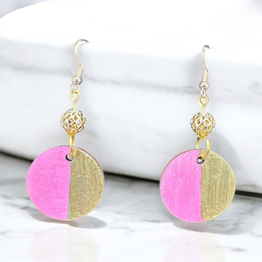 Pink & Gold Harmony Earrings