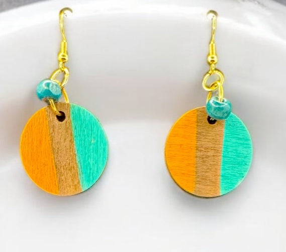 Sunset Coast Hand-Painted Wood Jewelry Set