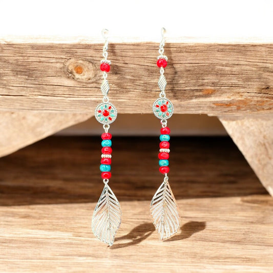 Flor y Pluma Earrings