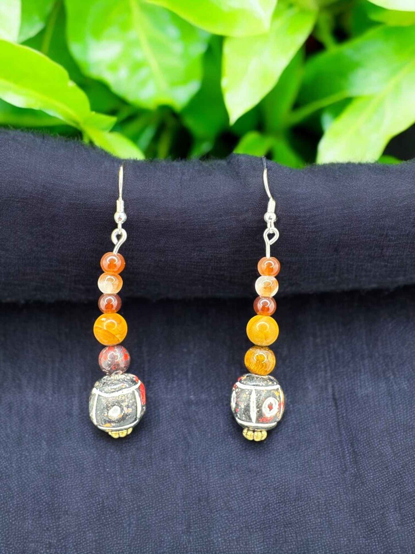 Sacred Earth Tribal Bead Earrings