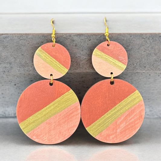 Desert Sunset Double Circle Earrings