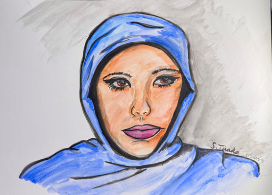 “Veil” – 9x12 Watercolor on Paper (2019)