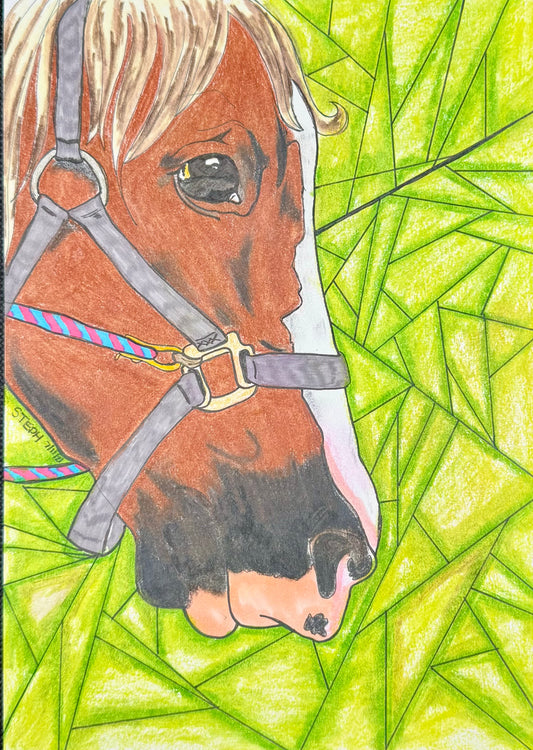 “Gentle Strength” – 7x10 Colored Pencil and Ink on Paper (2021)