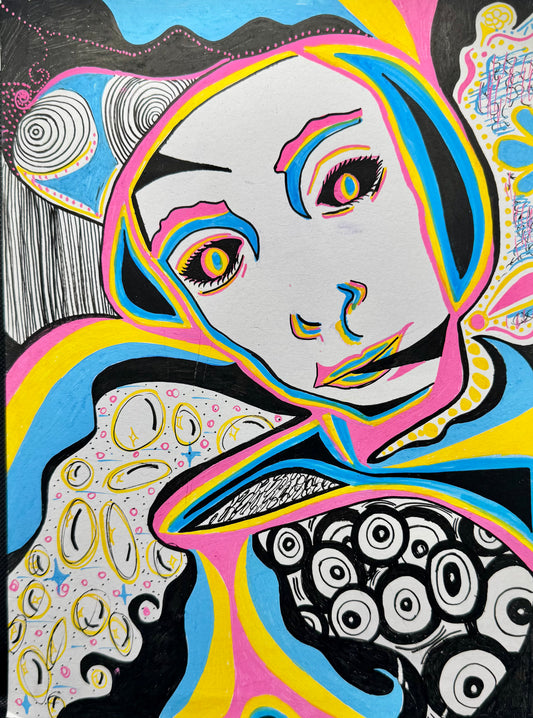 “Electric Gaze” – (2024) Fine Art Print