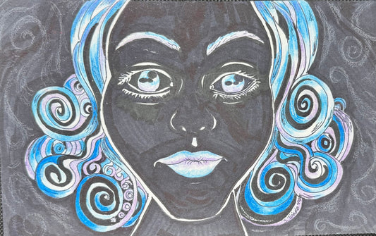 “Midnight Spiral” – 5.5x8.5 Colored Pencil & Ink on Paper (2014)