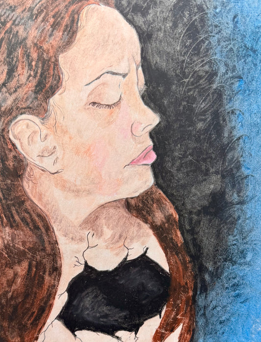 “Fractured Stillness” – 8x10 Colored Pencil and Pastel on Paper (2019)