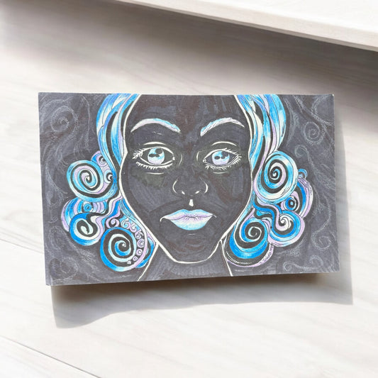 “Midnight Spiral” – 5.5x8.5 Colored Pencil & Ink on Paper (2014)