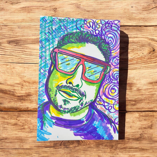 “Neon Cool” – 9x6 Ink on Paper (2021)