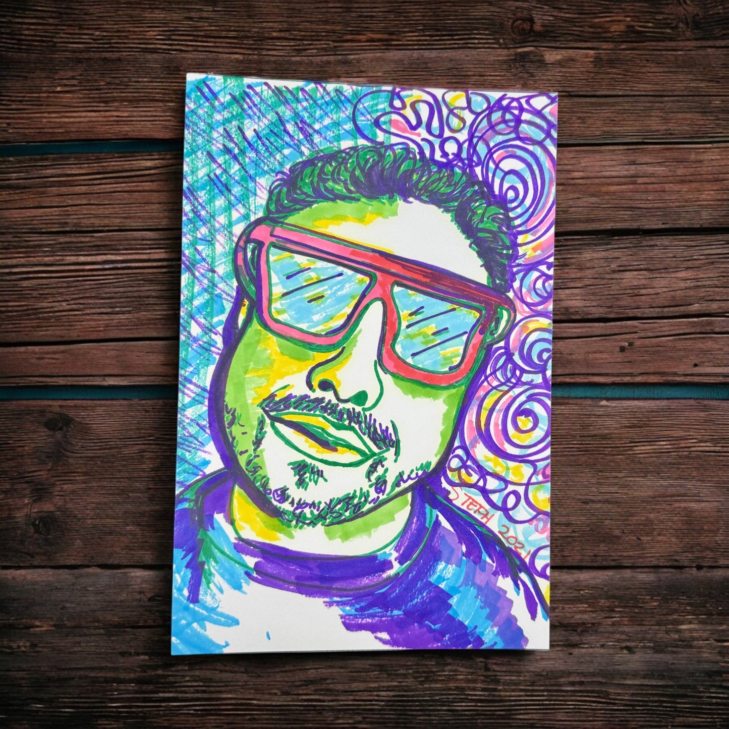 “Neon Cool” – 9x6 Ink on Paper (2021)