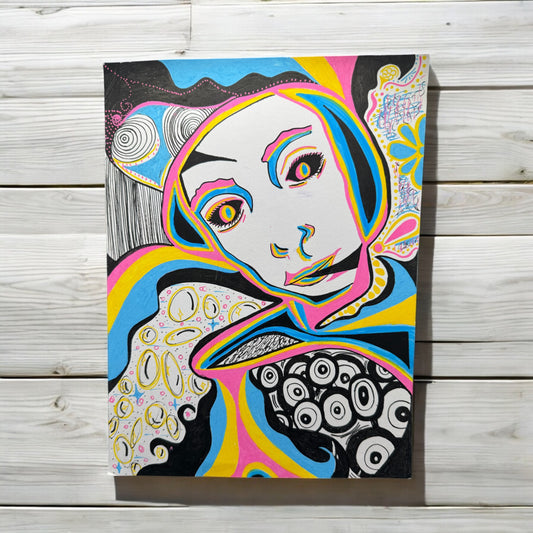 “Electric Gaze” – (2024) Fine Art Print